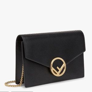 Fendi Black Wallet on a Chain